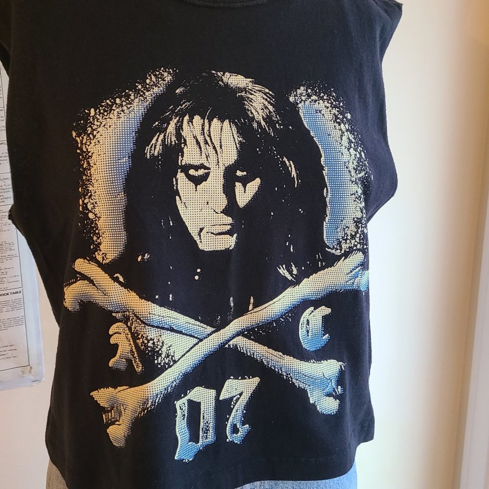 Vintage Alice Cooper Crop Muscle Tee - Picture 1 of 8